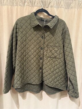 Cut Loose Quilted Barn Jacket in Kelp